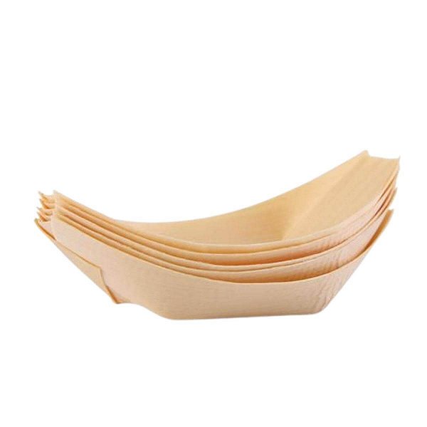 Kit Barquinha Lâmina de Madeira 17,5x8,5cm Biodegradável - 500un