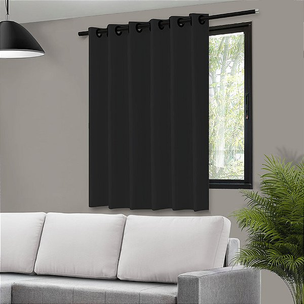Cortina Blackout com Ilhós 140x140cm