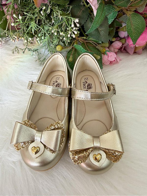 Sapatilha Doce Pe Baby Gigi Dourado