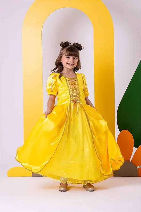 Fantasia Princesa Belli A Bela e a Fera Longa Modelo 3