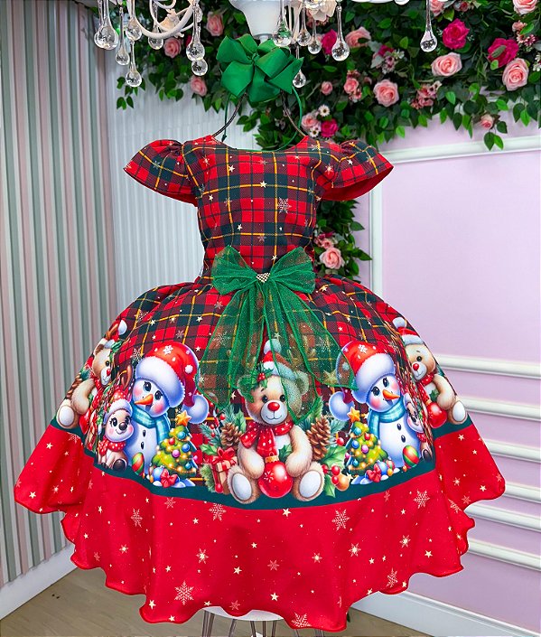Vestido Marie Magia De Natal Vermelho
