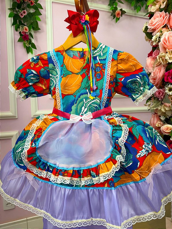 Vestido Junino Tropical Lorenza