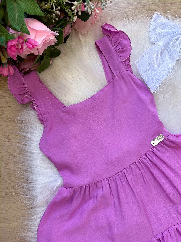 Vestido Banana Club Mariana Modinha Lilas