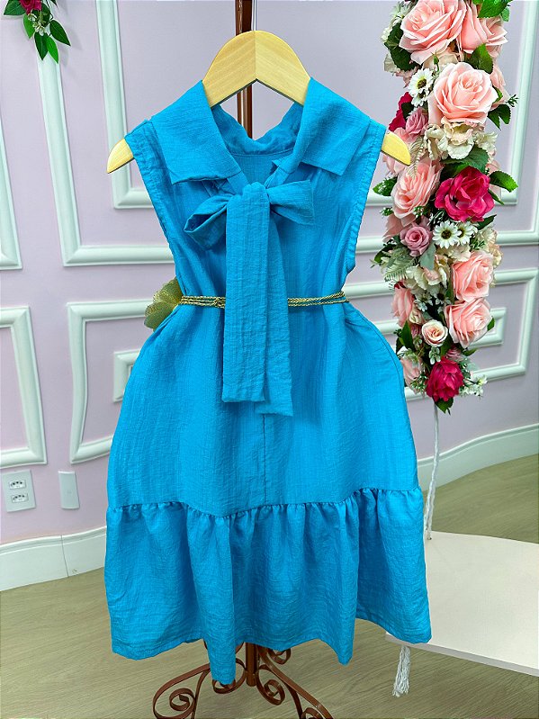 Vestido Blogueirinha Serena Azul Turquesa