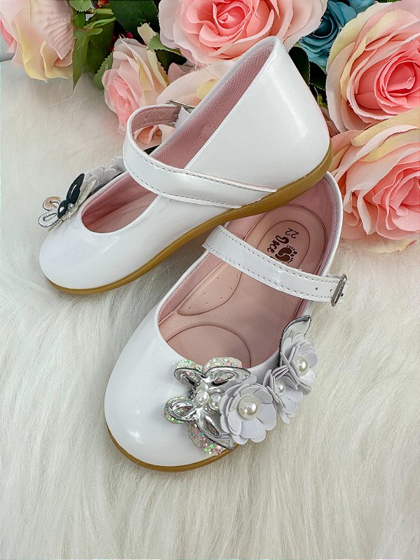 Sapatilha Doce Pe Juju Jardim Encantado Branco