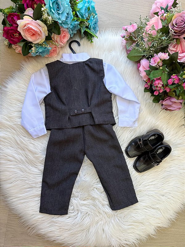 Conjunto Miss Cherry Colete Davi Preto