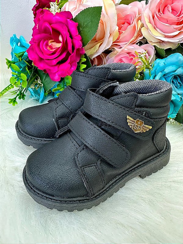 Bota Coturno Masculina Ortobaby Pedro Preto