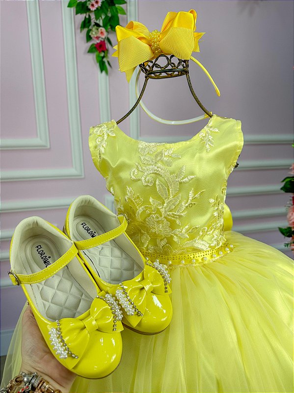 Vestido Enjoy Juvenil Helena Amarelo