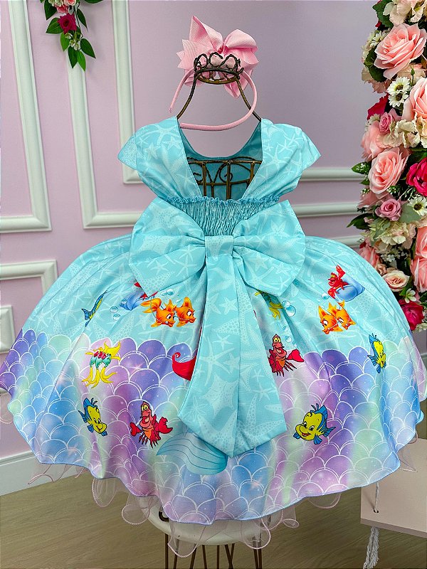 Vestido Infantil Temáticos da Gigi Ariel - A Pequena Sereia