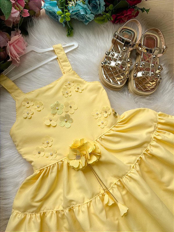 Vestido Blogueirinha Cecilia Amarelo