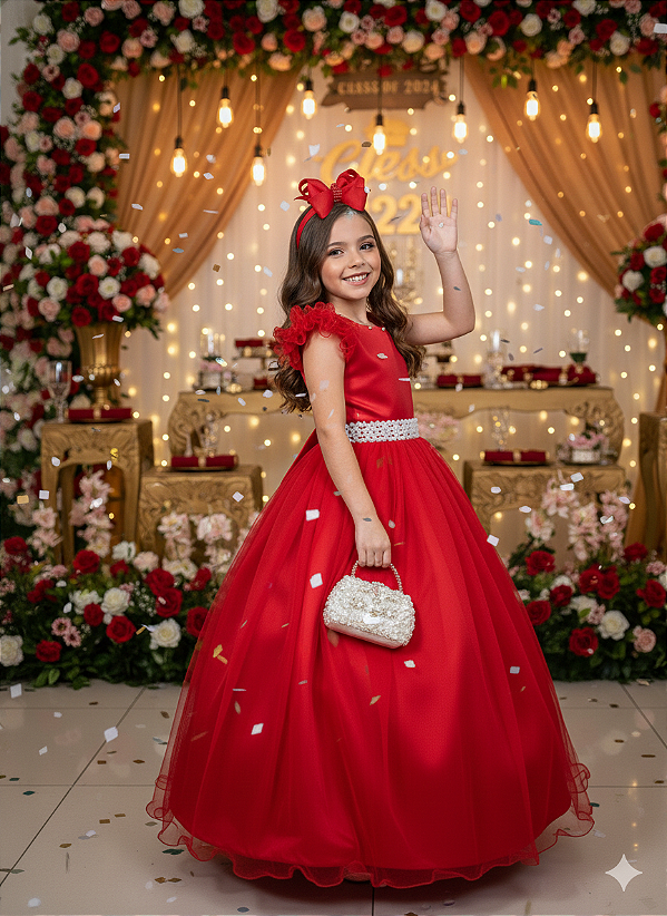Vestido Marie Longo Amanda Vermelho