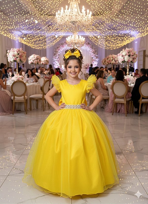 Vestido Marie Longo Amanda Amarelo