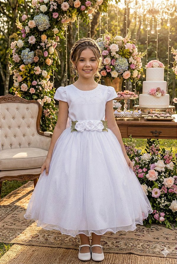 Vestido Juvenil Vila Lele Luiza Branco