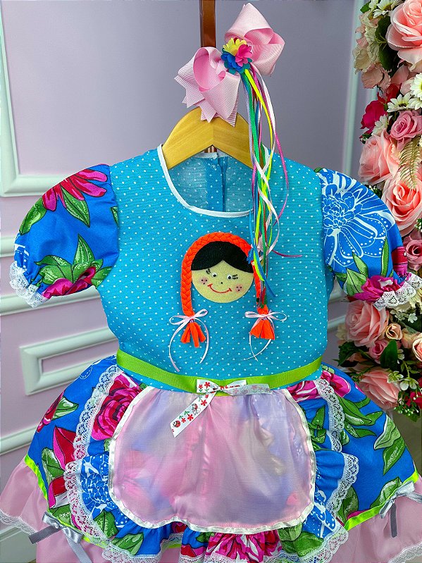 Vestido Junino Boneca Daniela