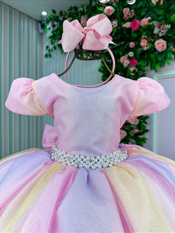 Vestido Infantil Marie Arco Iris Melissa- Candy Colorido