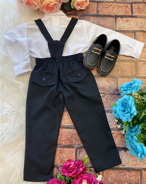 Conjunto Kanga Social Gustavo Preto Suspensorio