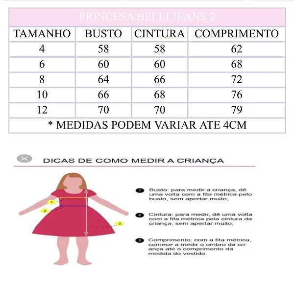 Vestido Princesa Belli Jeans Tik Tok