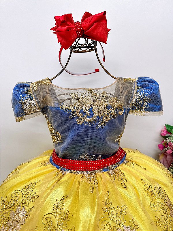 Vestido Enjoy Juvenil Tematico A Branca de Neve