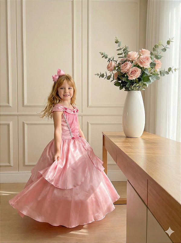 Fantasia Princesa Belli Bela Adormecida Aurora Longa