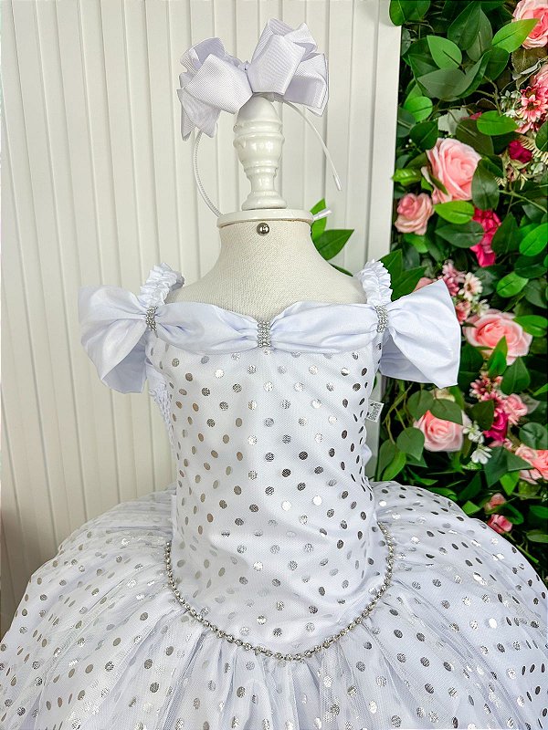 Vestido Marie Bolinhas Branco