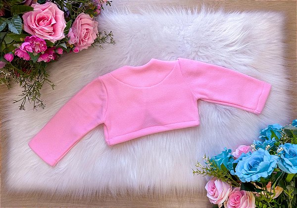 Casaco Bolero Soft Sofia Rosa