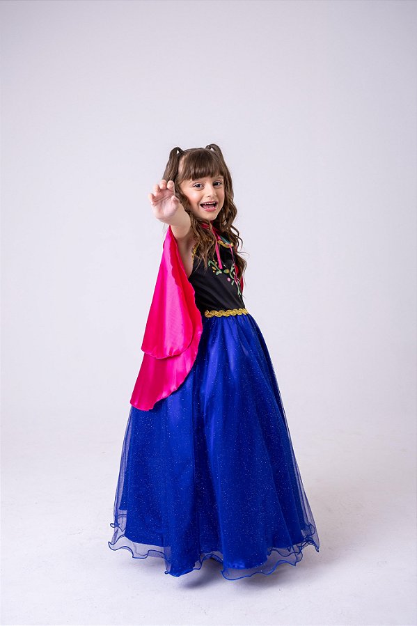 Fantasia Princesa Belli Ana Frozen Longa