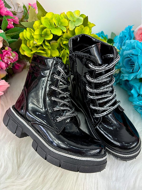 Coturno - Bota Doce Pe Laila Preto