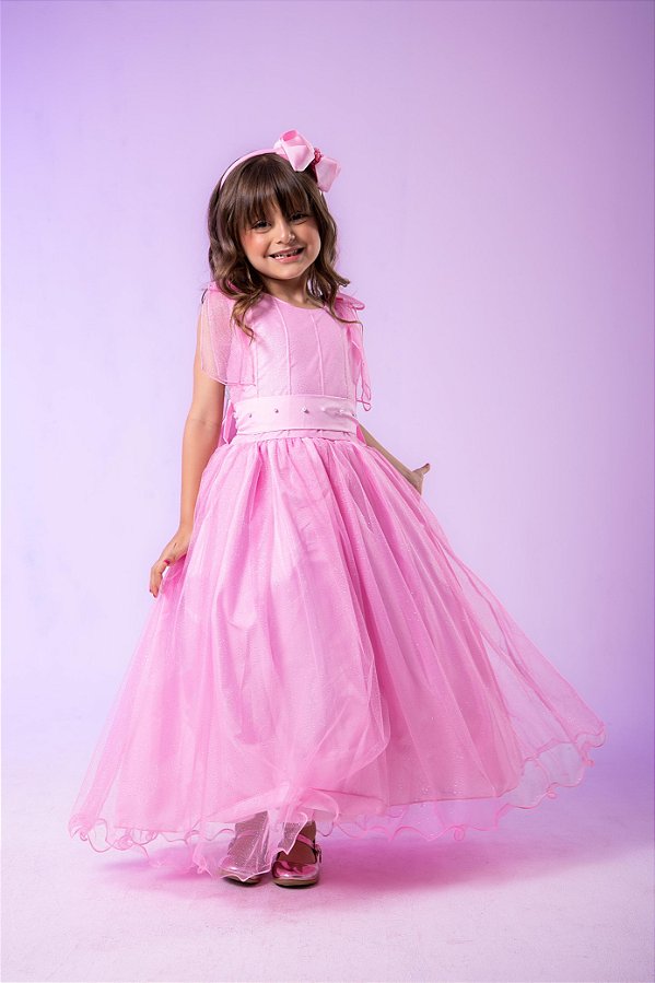 Vestido Marie Longo Mel Rosa Bebe