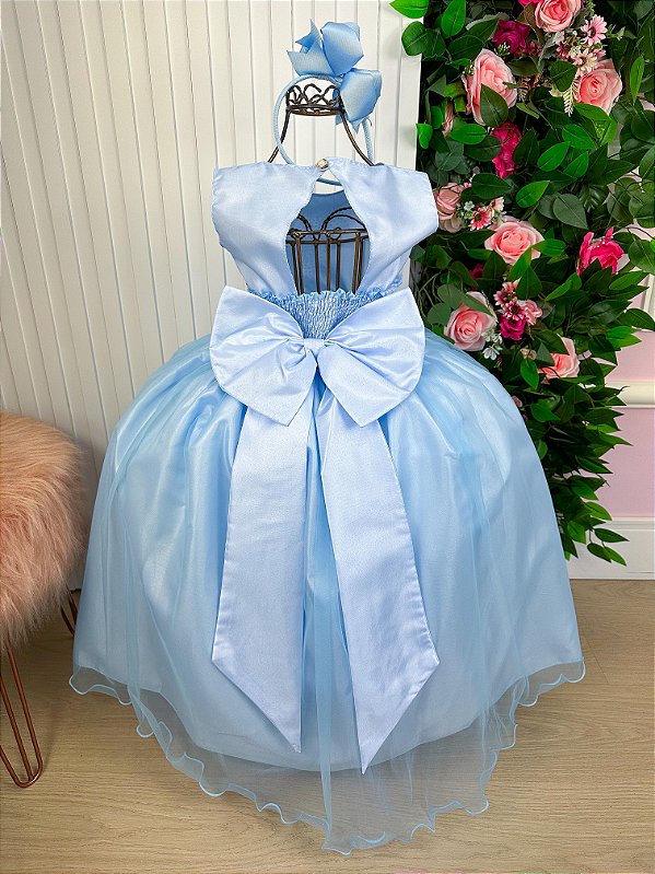 Vestido Marie Longo Larissa Azul Bebe