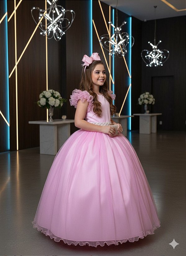 Vestido Marie Longo Amanda Rosa Bebe