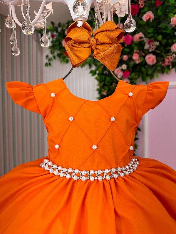 Vestido Ysa Kids Francine Terracota