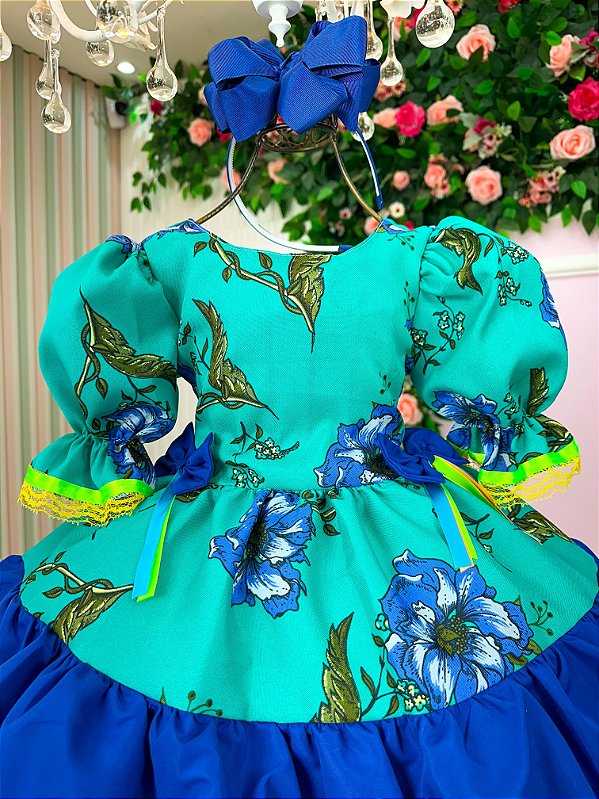 Vestido Banana Club Junino Luxo Arraia da Floresta