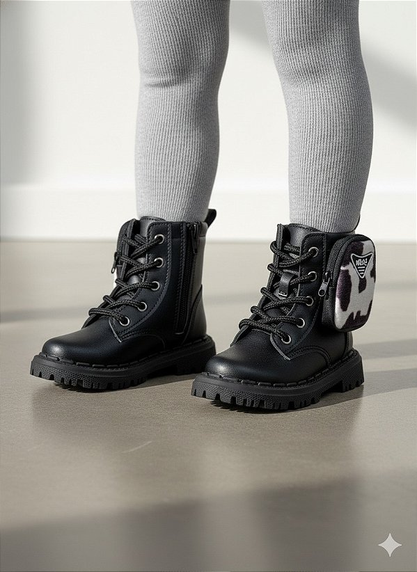 Bota\Coturno Nilqi Mimosa Preto