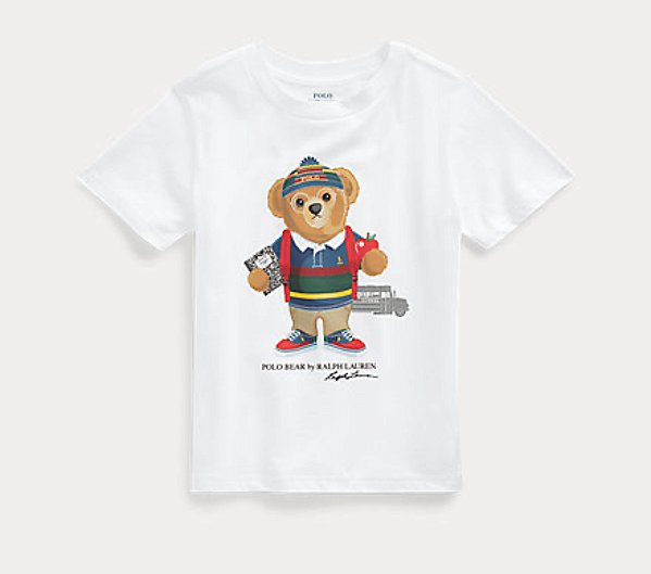 CAMISETA POLO RALPH LAUREN - URSO BEAR - LANÇAMENTO - TAM 7 ANOS