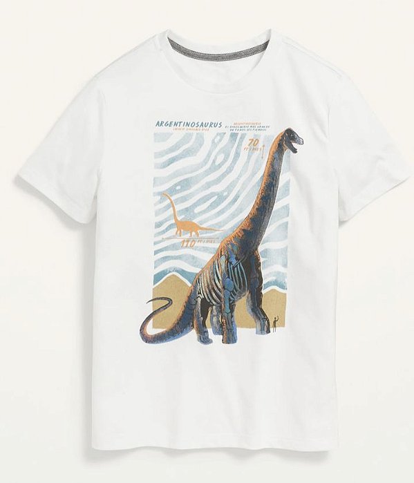 Camiseta OldNavy GAP DINOSSAURO -  ( FORMATO PEQUENO )  Tam XL 14 ANOS - LANÇAMENTO