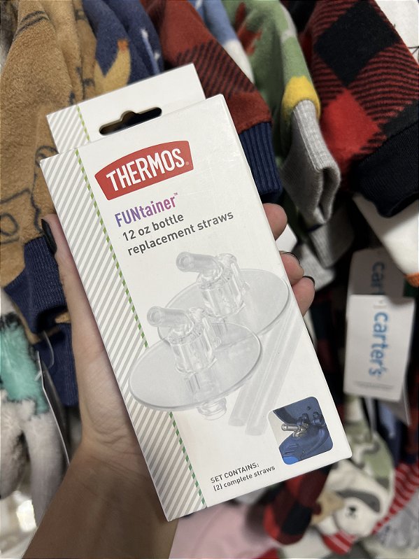 2 Refis transparente- Canudo para garrafa Thermos Funtainer