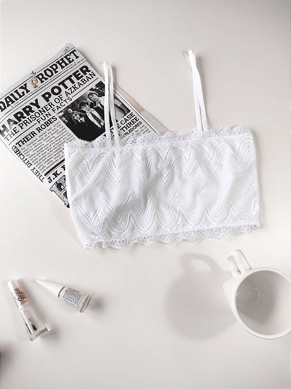 Conjunto Top Faixa - Branco