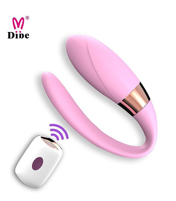 (DB1836) Vibrador de Casal com Controle Remoto Dibe - Rosa