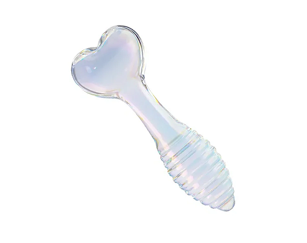 PLUG DE VIDRO FORMATO DE CORAÇÃO FRUTACOR