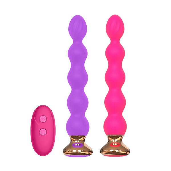 Mini Vibrador com Ondulações e Controle Remoto
