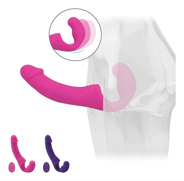 Vibrador Strapless Lésbicas ou Inversão com Controle Remoto