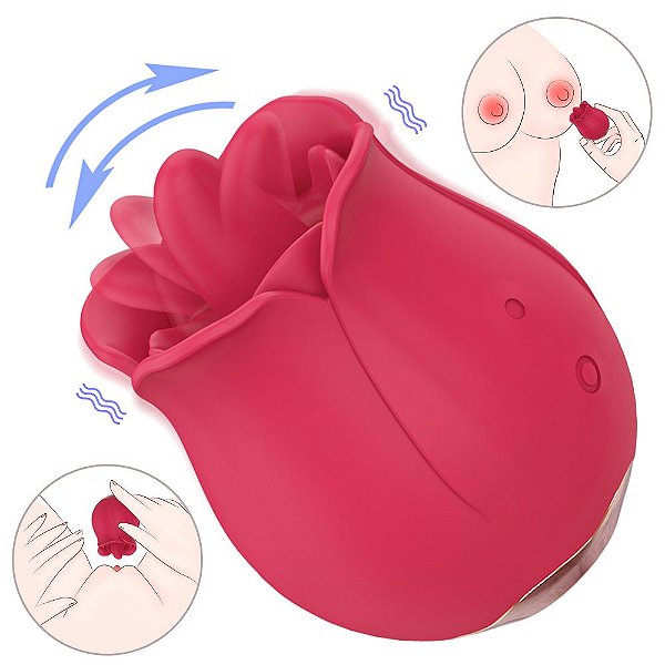 Estimulador de Clitóris com Língua Rose Pro 4