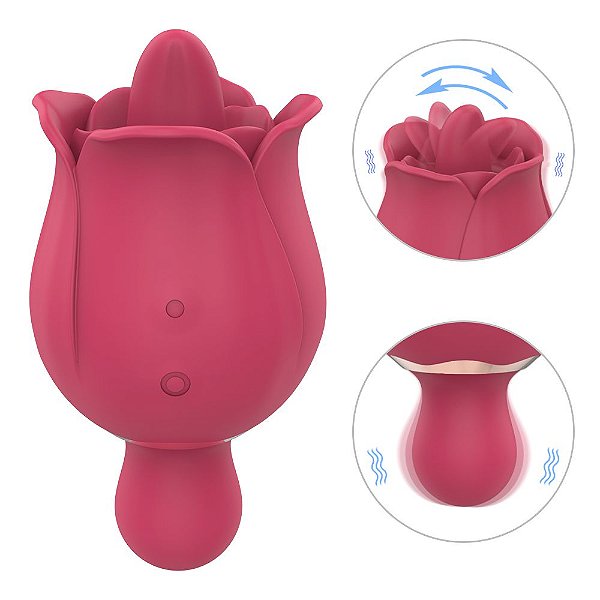 Rosa Estimulador de Clitóris com Língua