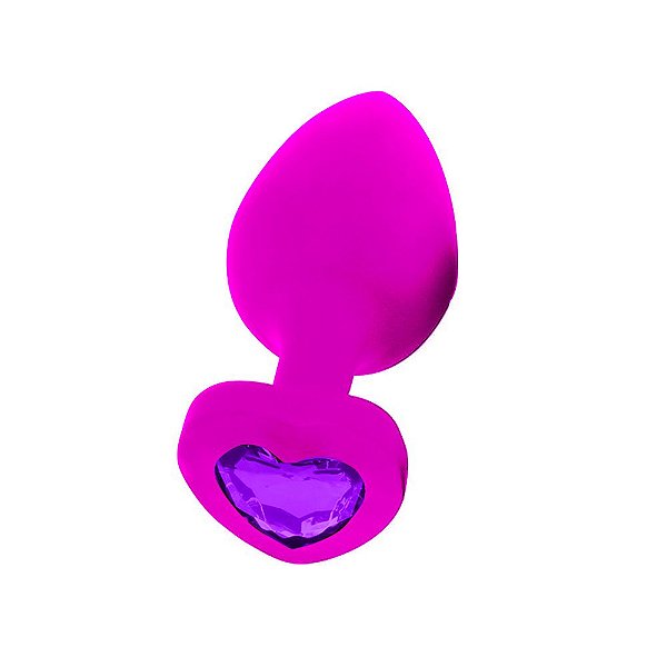 Plug de Silicone em Formato de Coração - Pink - P