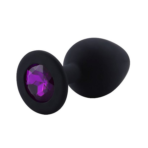 Plug Anal de Silicone Redondo - Preto - Tamanho M