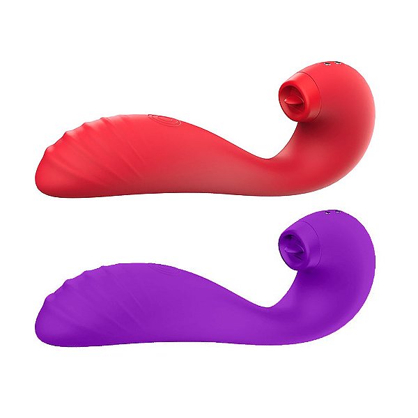 Vibrador Penetrável com Pulsador e Língua