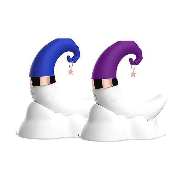 Vibrador e Sugador de Clitóris com Formato de Lua
