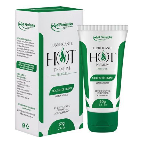 Lubrificante Intimo Efeito Quente Sabor  Mousse de Limão - La Pimienta Hot Premium