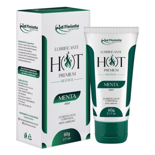 Lubrificante Intimo Efeito Quente Sabor Menta - La Pimienta Hot Premium