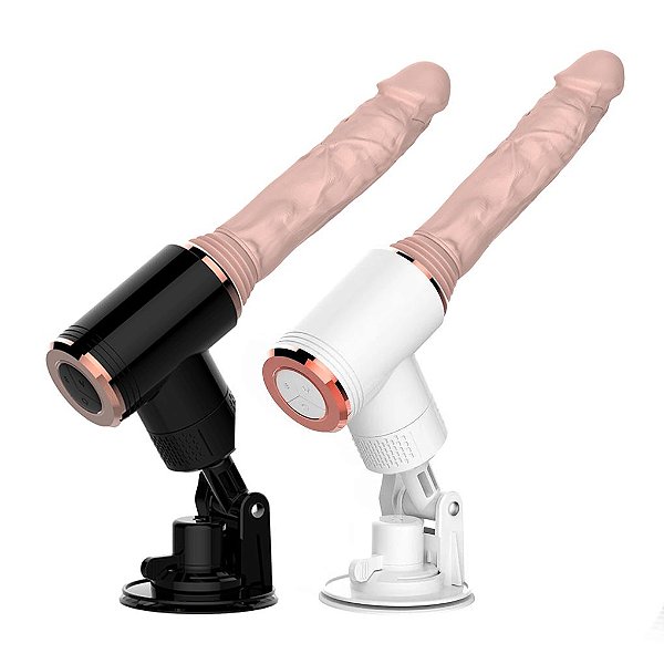 Máquina de Sexo Manual Aquecimento com Ventosa e Prótese - 2 Cores